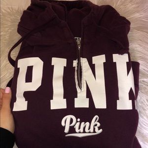 Maroon half zip hoodie
